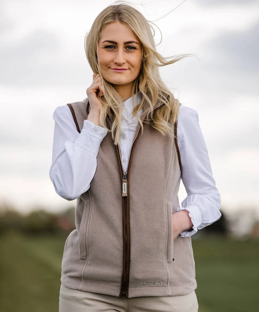 Schöffel Ladies Countrywear, the Lyndon II Fleece Gilet in Mushroom