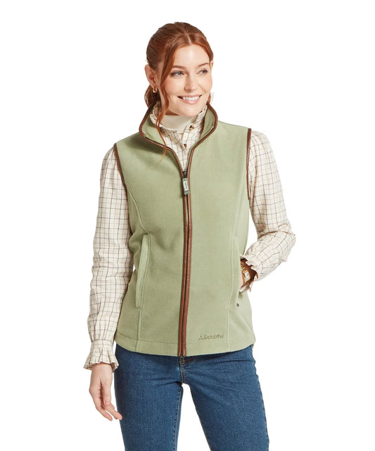 Schöffel, the Lyndon Ii Fleece Gilet in Sage Green