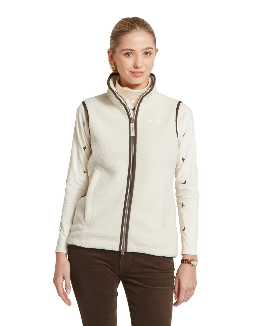 Schöffel, the Lyndon Retro Fleece Gilet in Soft White