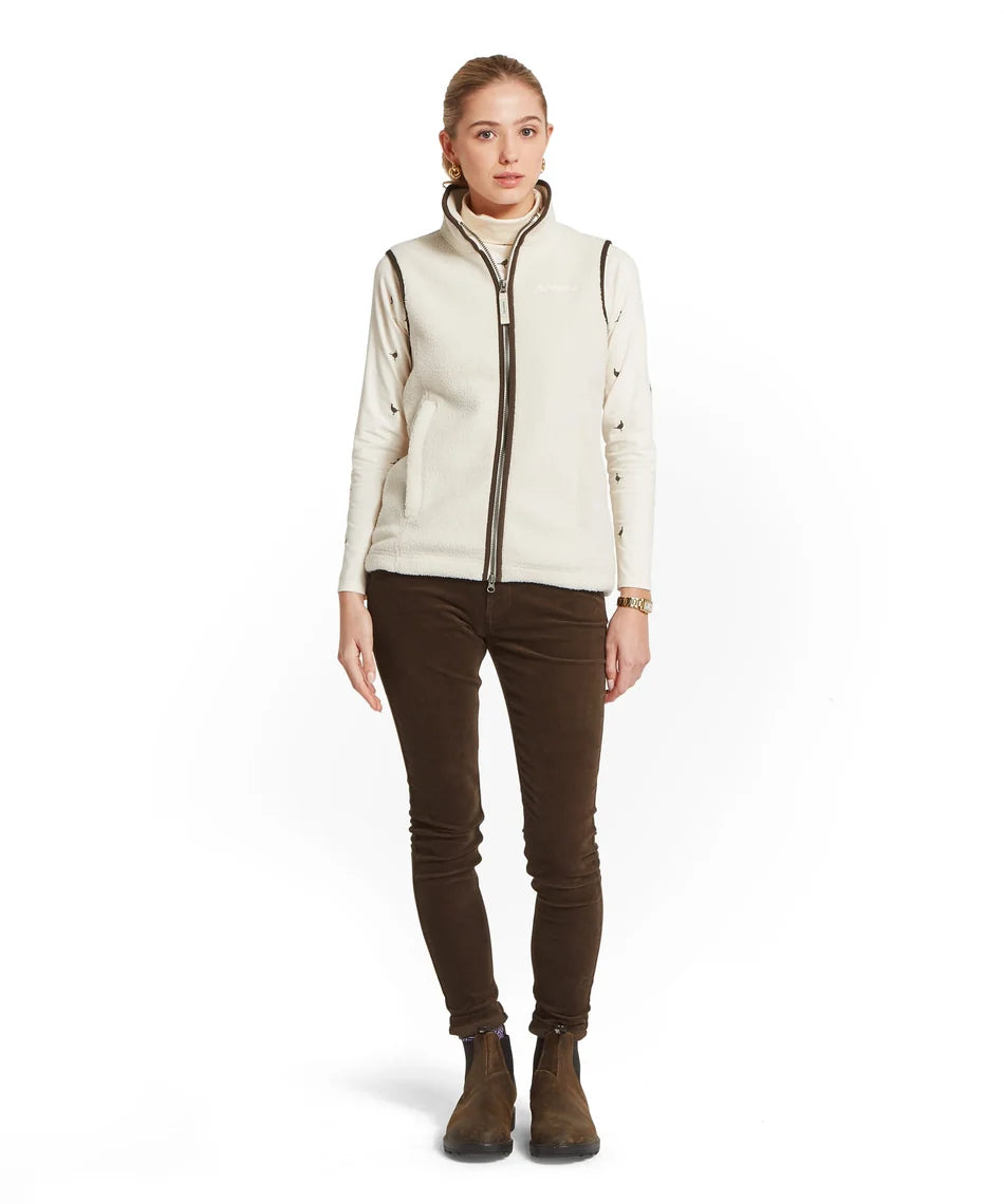 Schöffel, the Lyndon Retro Fleece Gilet in Soft White