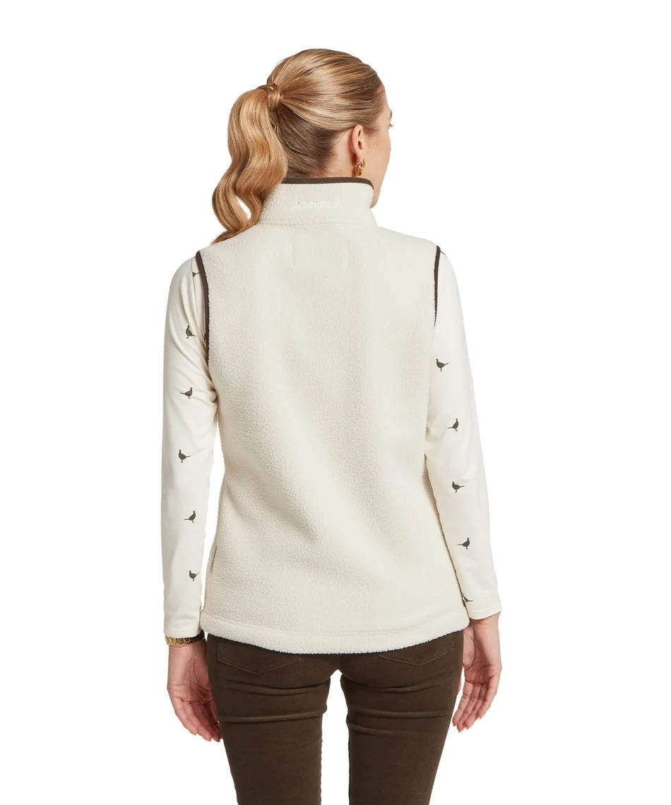 Schöffel, the Lyndon Retro Fleece Gilet in Soft White
