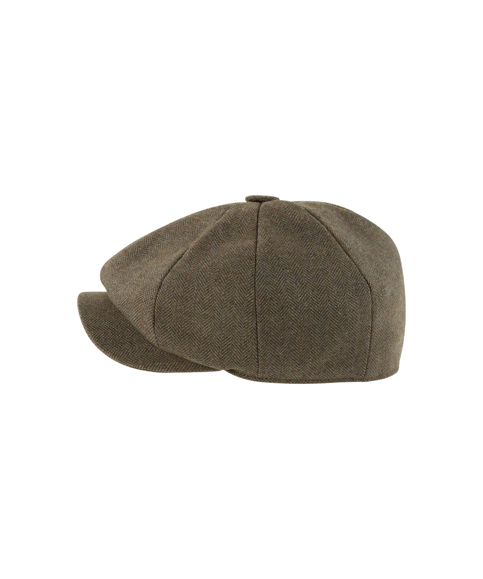 Schöffel, Ladies Newsboy Cap - (Loden Green Herringbone Tweed)