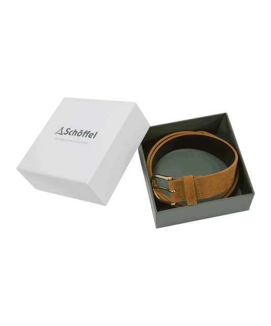 Schöffel, the Padley Suede Belt in Camel