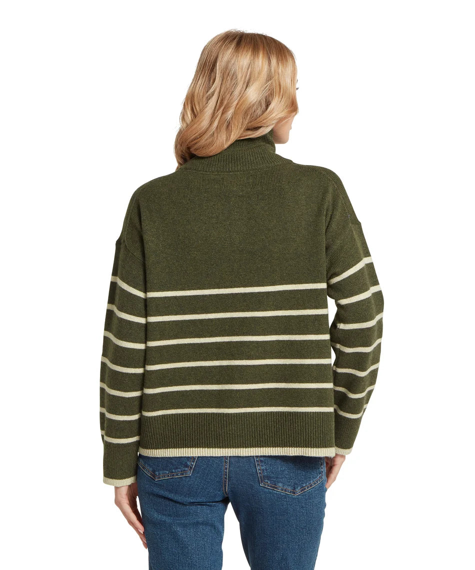 Schöffel, the Sandsend 1/4 Jumper in Loden/Oatmeal