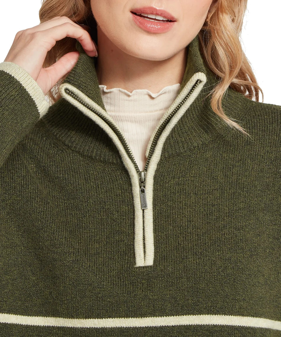 Schöffel, the Sandsend 1/4 Jumper in Loden/Oatmeal