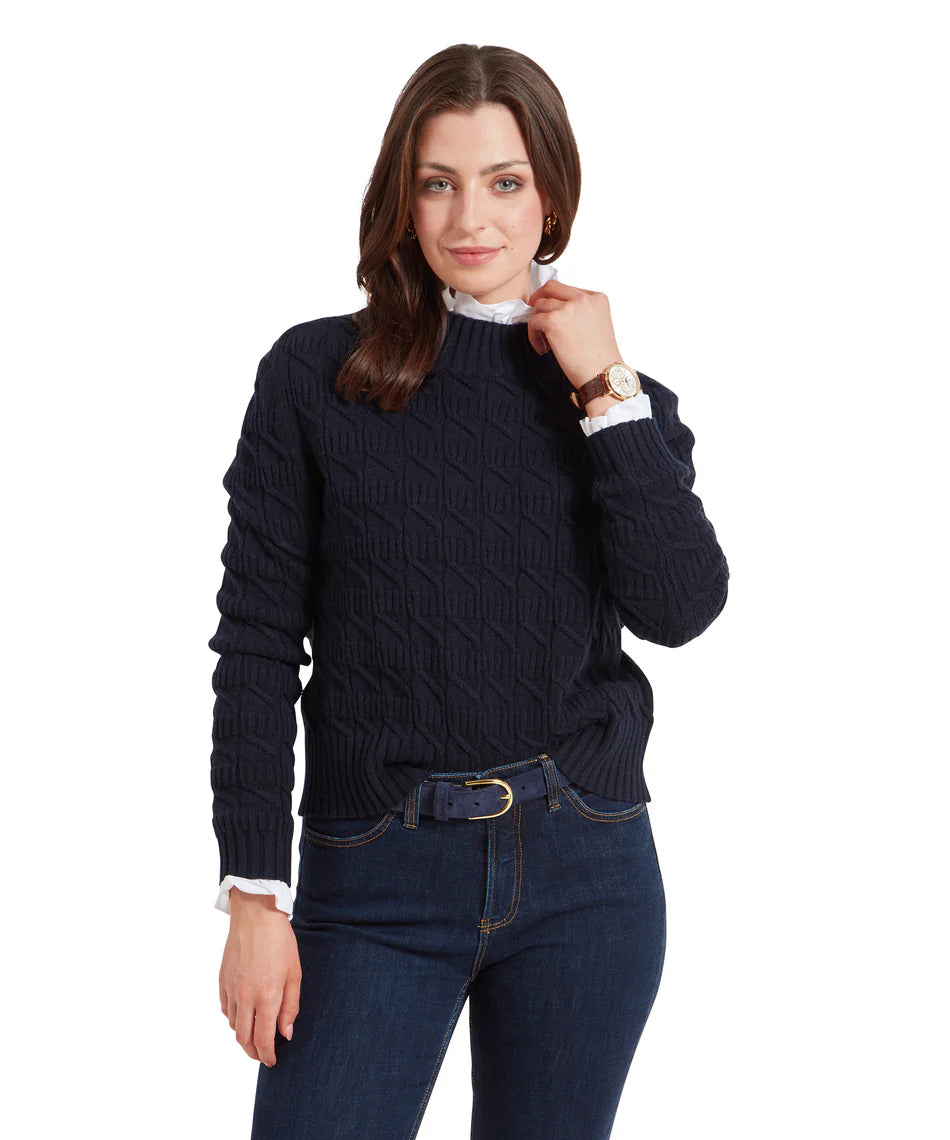 Schoffel, Sandsend Cable Jumper - (Navy)