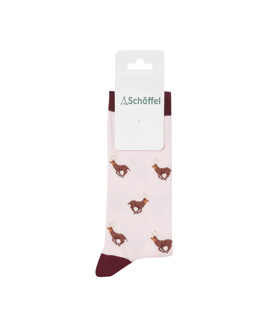 Schöffel, the Women'S Single Cotton Sock in Pink Stag