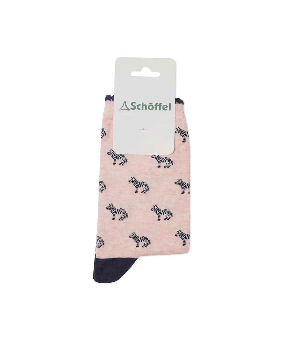 Schöffel Accessories , the Women'S Single Cotton Sock (Pink Zebra)