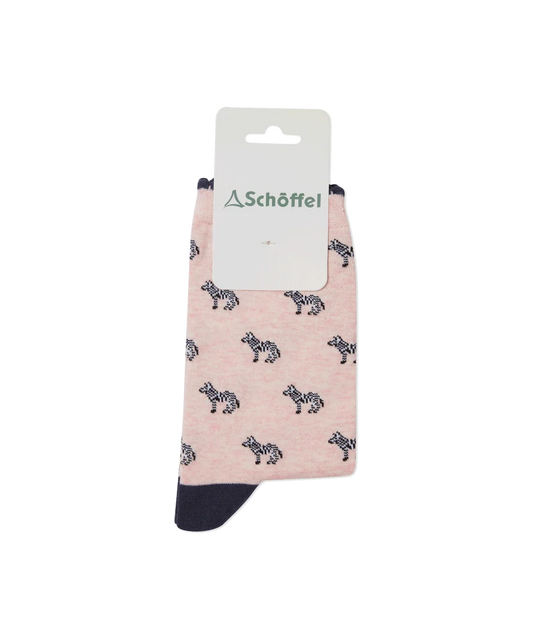 Schöffel Accessories , the Women'S Single Cotton Sock (Pink Zebra)