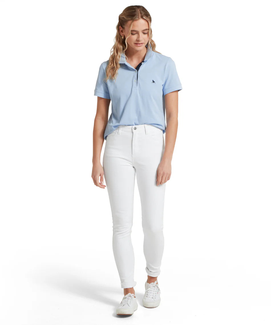 Schoffel Polo Shirts , the Women'S St Ives Polo Shirt (Sky Blue)