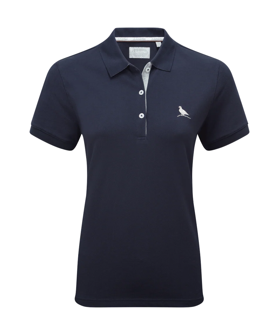 Schoffel Polo Shirts , the Women'S St Ives Polo Shirt (Navy)