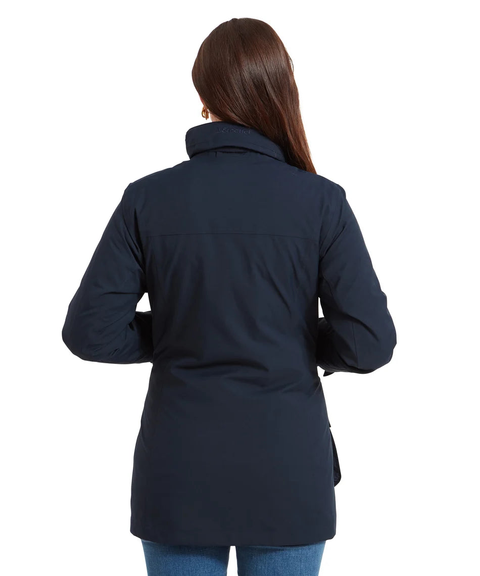 Schöffel Ladies Countrywear, the Teal Ultralight Coat in True Navy