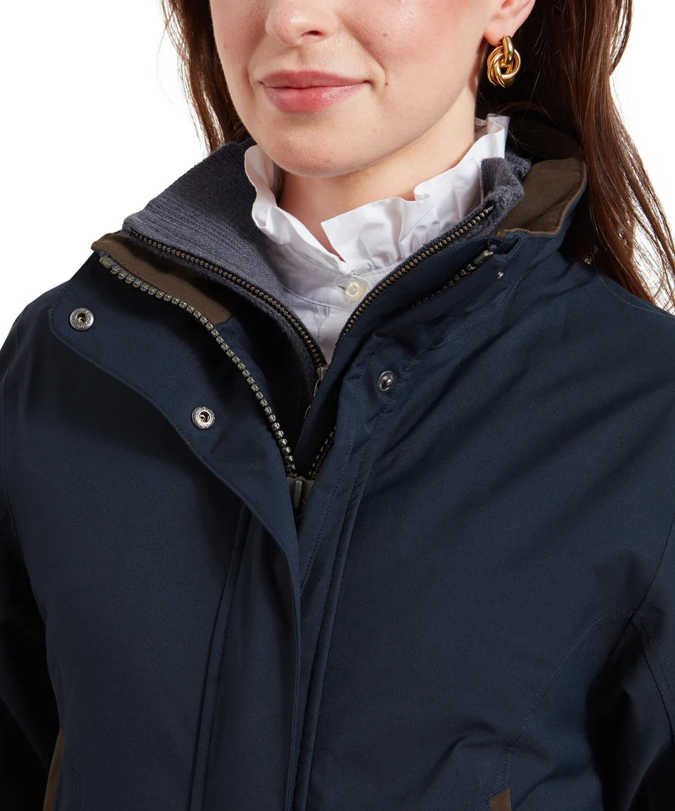 Schöffel Ladies Countrywear, the Teal Ultralight Coat in True Navy
