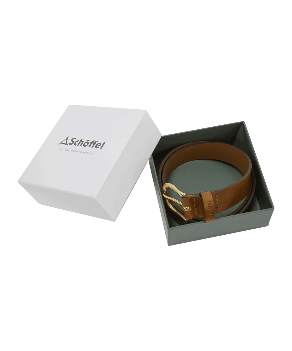 Schöffel, the Tideswell Leather Belt in Chestnut