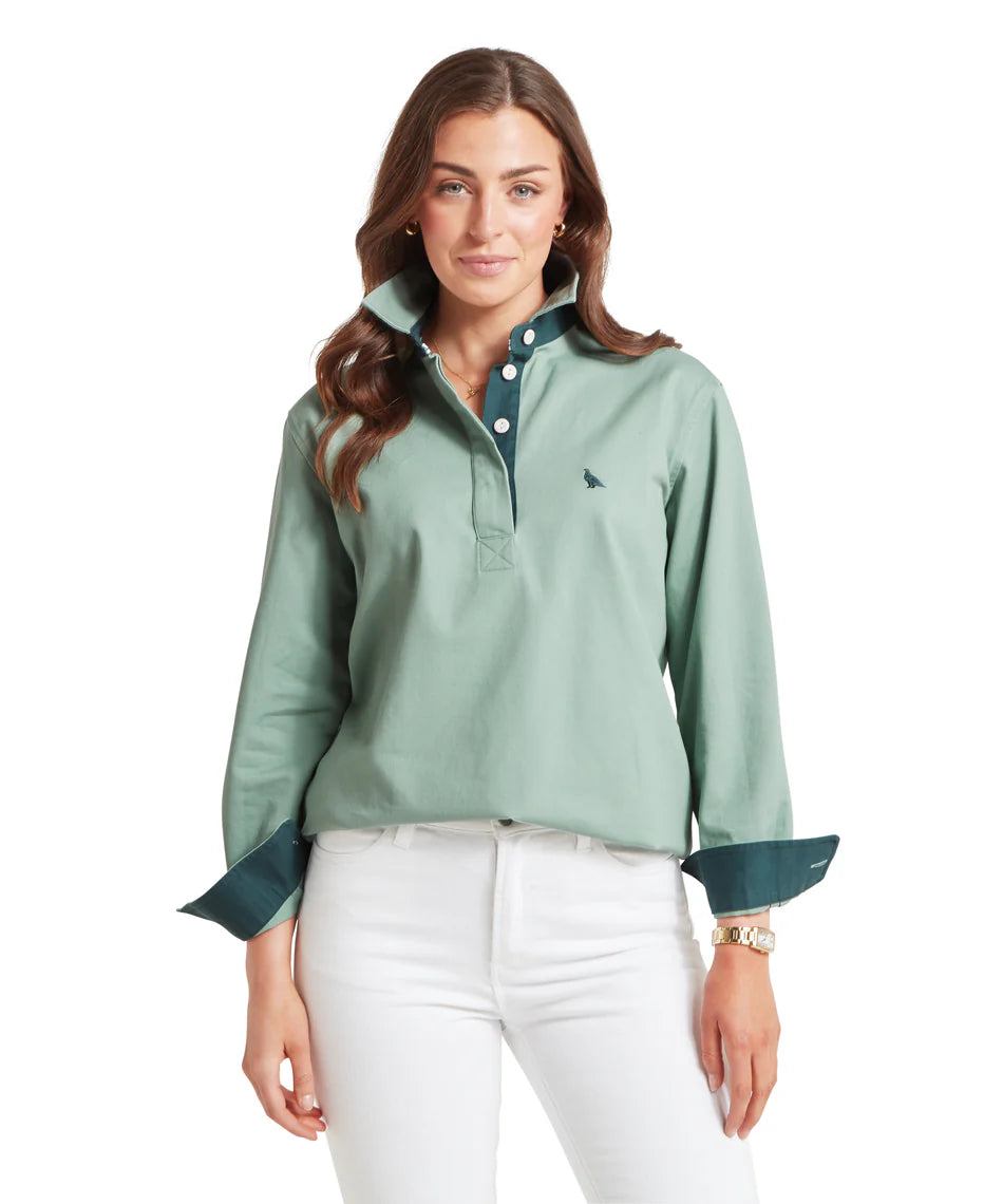 Schoffel Shirts , the Treloyhan Deck Shirt (Surf Blue)