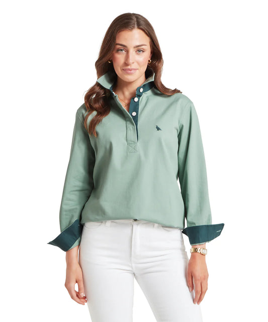 Schoffel Shirts , the Treloyhan Deck Shirt (Surf Blue)