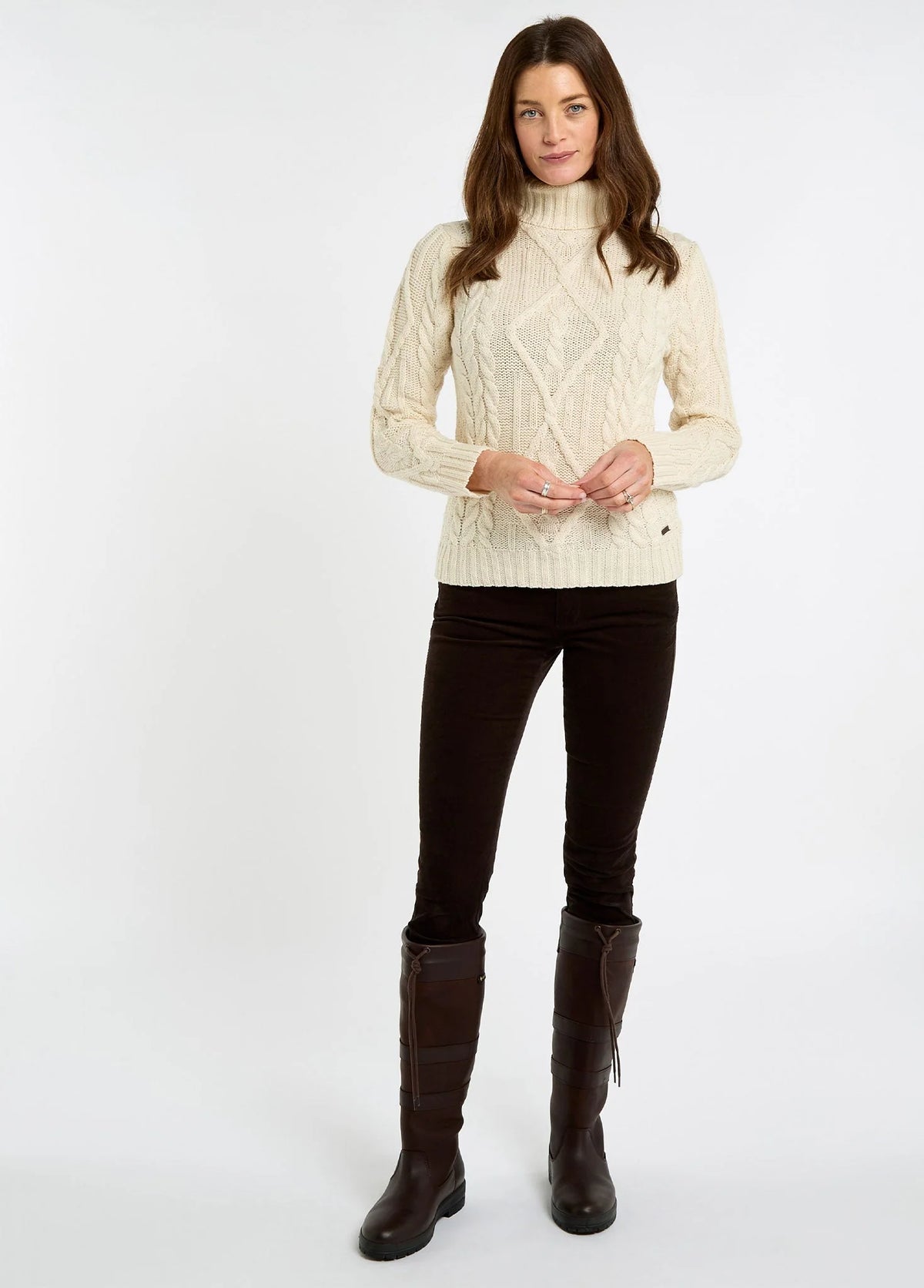 Dubarry of Ireland Knitwear, the Somers in Cream