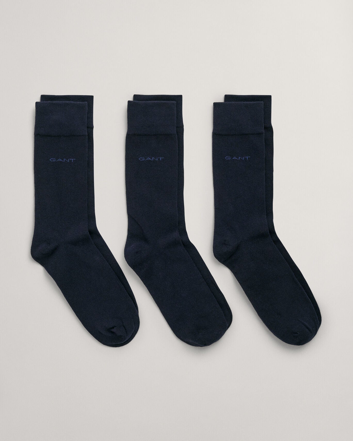 Gant, The Soft Cotton Socks 3-Pack -Marine