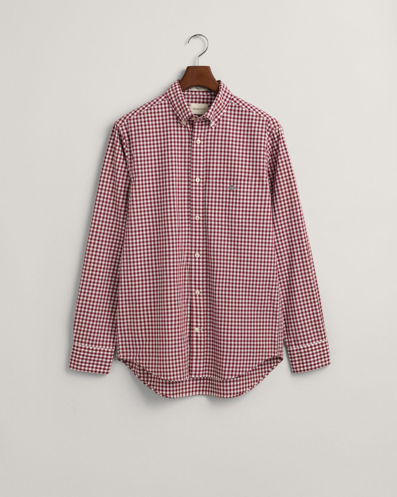 Gant, The Regular Fit Poplin Gingham Shirt -Plumped Red