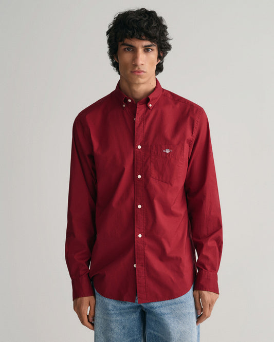 Gant, The Regular Fit Poplin Shirt -Plumped Red