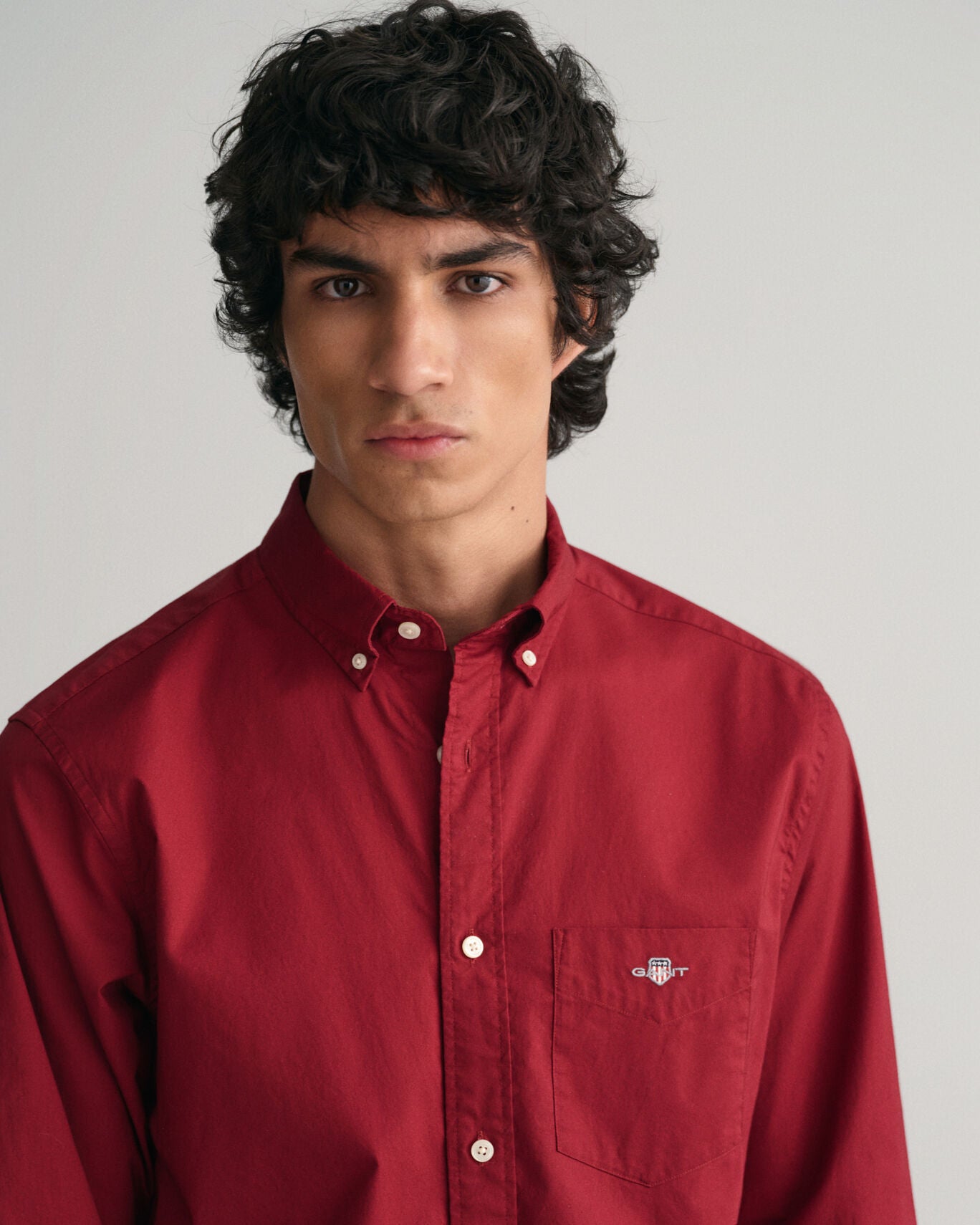 Gant, The Regular Fit Poplin Shirt -Plumped Red