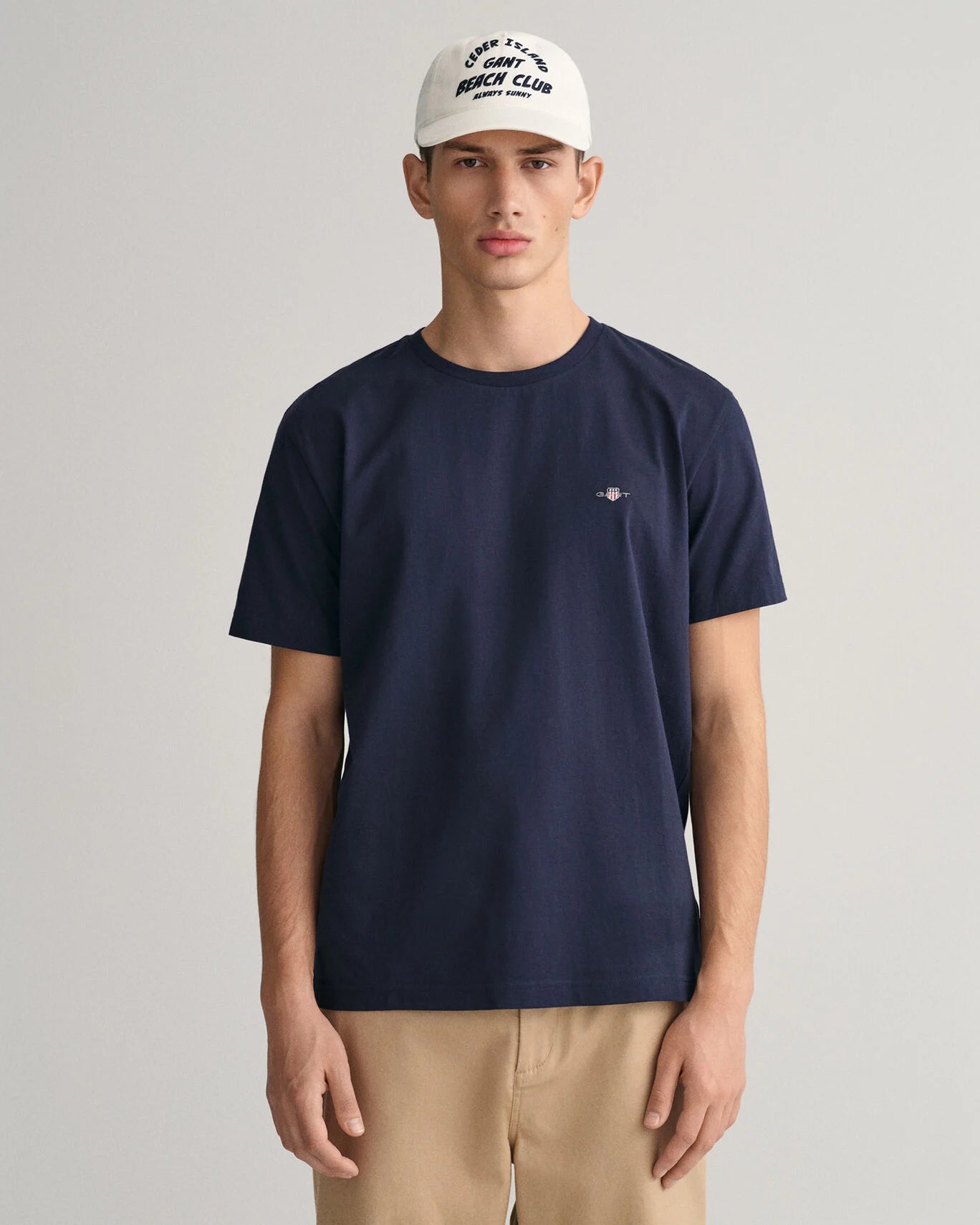 Gant Regular Shield Short Sleeve T-Shirt (Evening Blue)