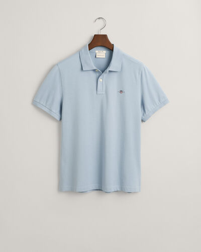 Gant Regular Shield Short Sleeve Pique Polo (Dove Blue)