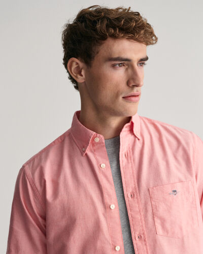 Gant Regular Oxford Short Sleeve Shirt (Sunset Pink)