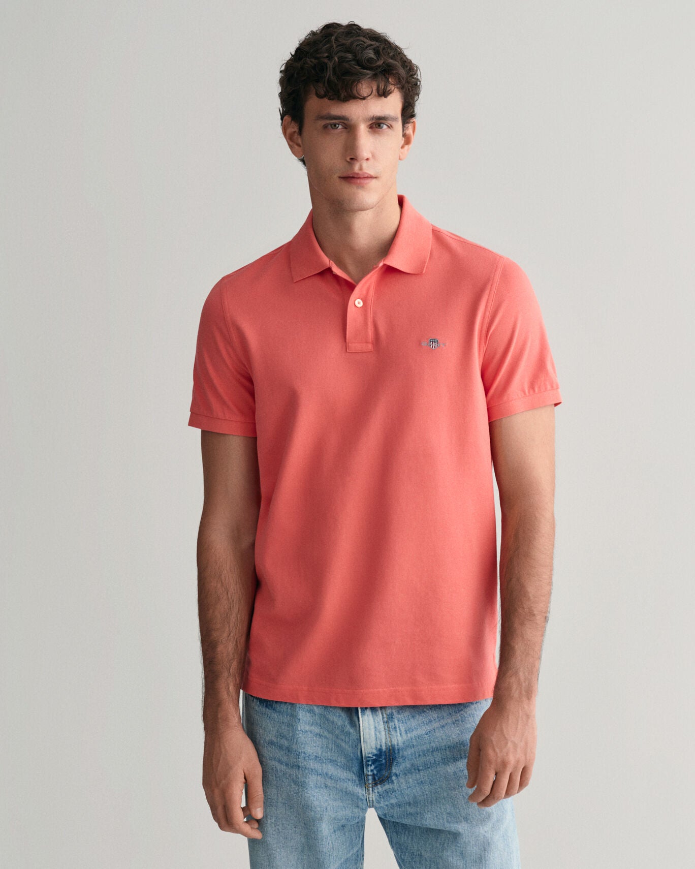 Gant Regular Shield Short Sleeve Pique Polo (Sunset Pink)