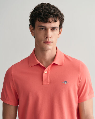 Gant Regular Shield Short Sleeve Pique Polo (Sunset Pink)