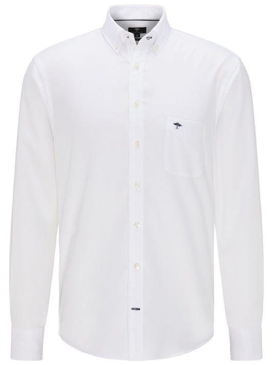 Fynch-Hatton All Season Oxford Shirt, Button Down Collar, Long Sleeve 1000 5500 - White