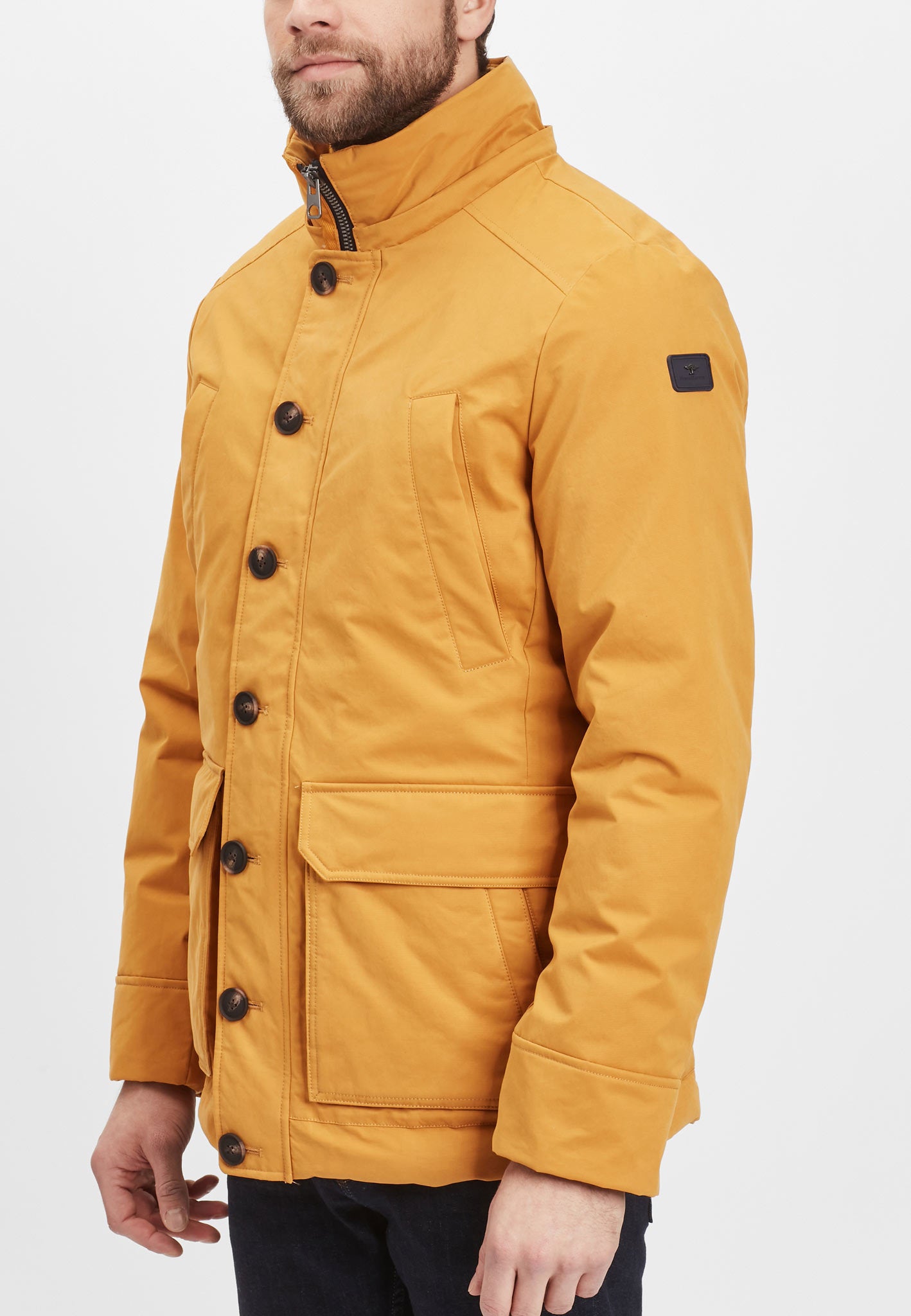 Fynch Hatton Padded Lining Parka, Jackets & Coats in regular Classic fit.   Chosen in a mustard colour. ( 1221  2609 119)