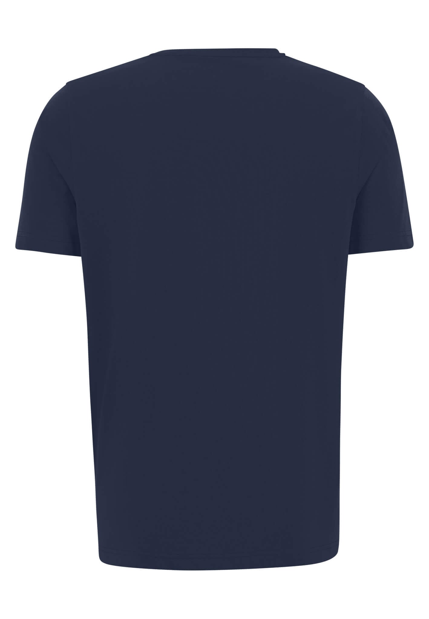 Fynch Hatton T-Shirt, O-Neck in regular Classic fit, Navy Melange
