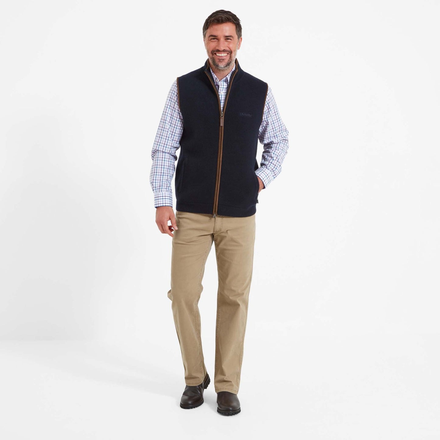 Schoffel Orkney Merino Gilet - Navy 8880