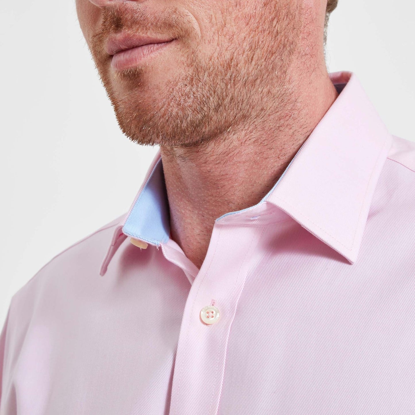 Schoffel Greenwich Classic Shirt - Pale Pink Diagonal 2624