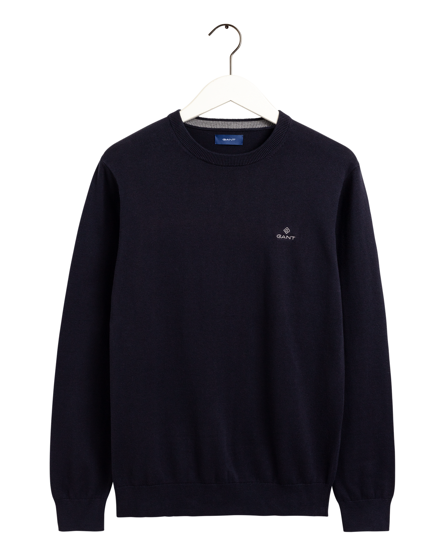 Gant Knitwear in regular classic fit. Cotton Crew    , chosen in a Navy colour