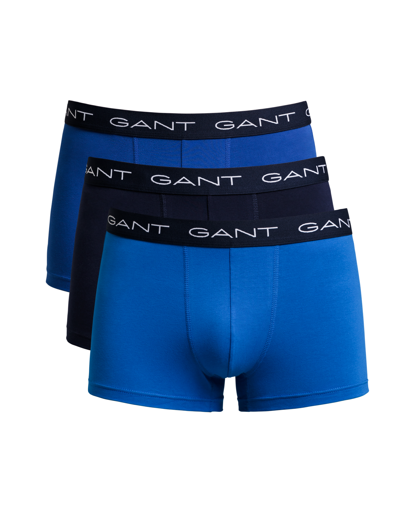 Gant Underwear in regular Classic fit.   The Trunk 3-Pack      , chosen in a Nautical Blue colour