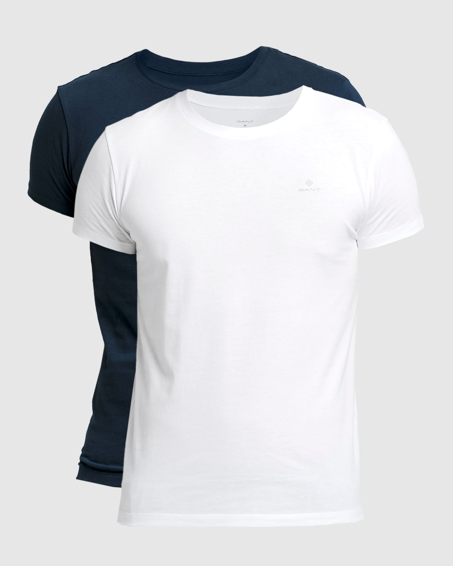 Gant C-Neck T-Shirt -Pack, in regular classic fit.    chosen in a Navy / White  colour. (901002108)