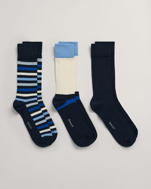 Gant Accessories - Color Block Stripe Socks 3-Pack