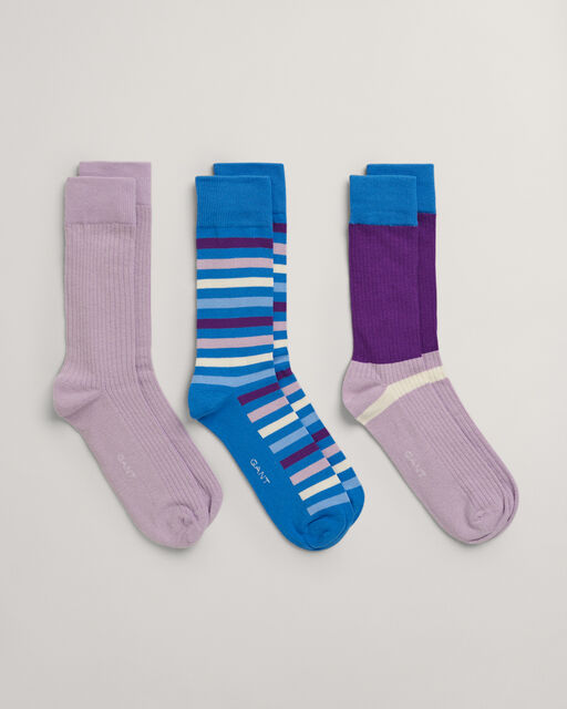Gant Accessories - Color Block Stripe Socks 3-Pack