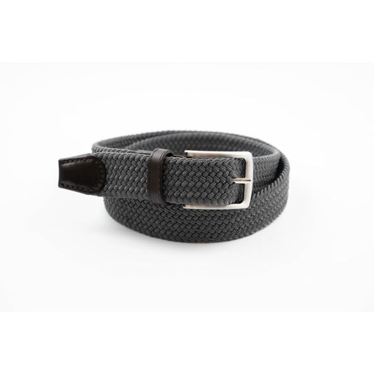 Grey 35mm Woven Jeans Belt - Oxford Leathercraft 205GY