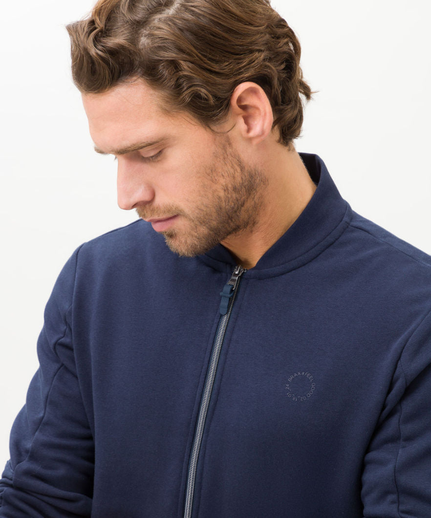 Brax, The San Diego Knit jacket, stand-up collar