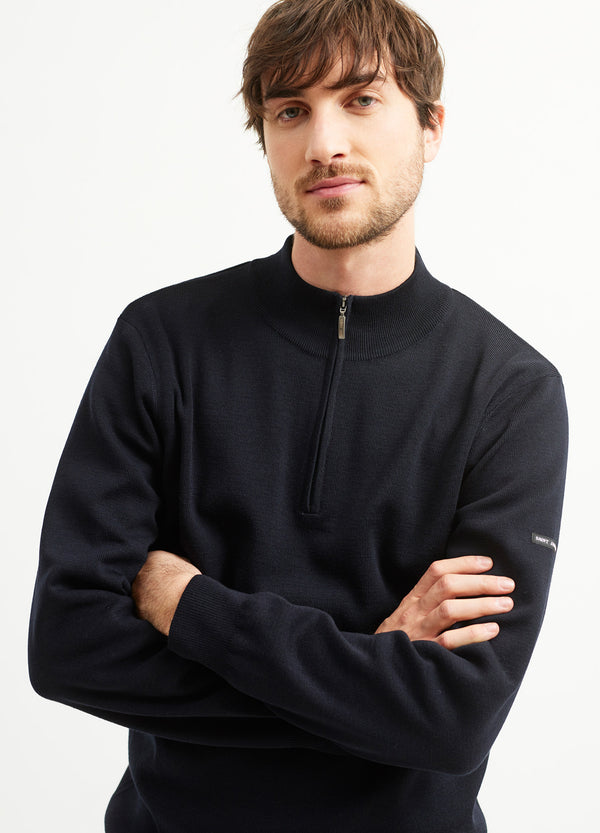 Saint James Sweater In Regular Classic Fit. Crossley   Chosen In A Navy Colour