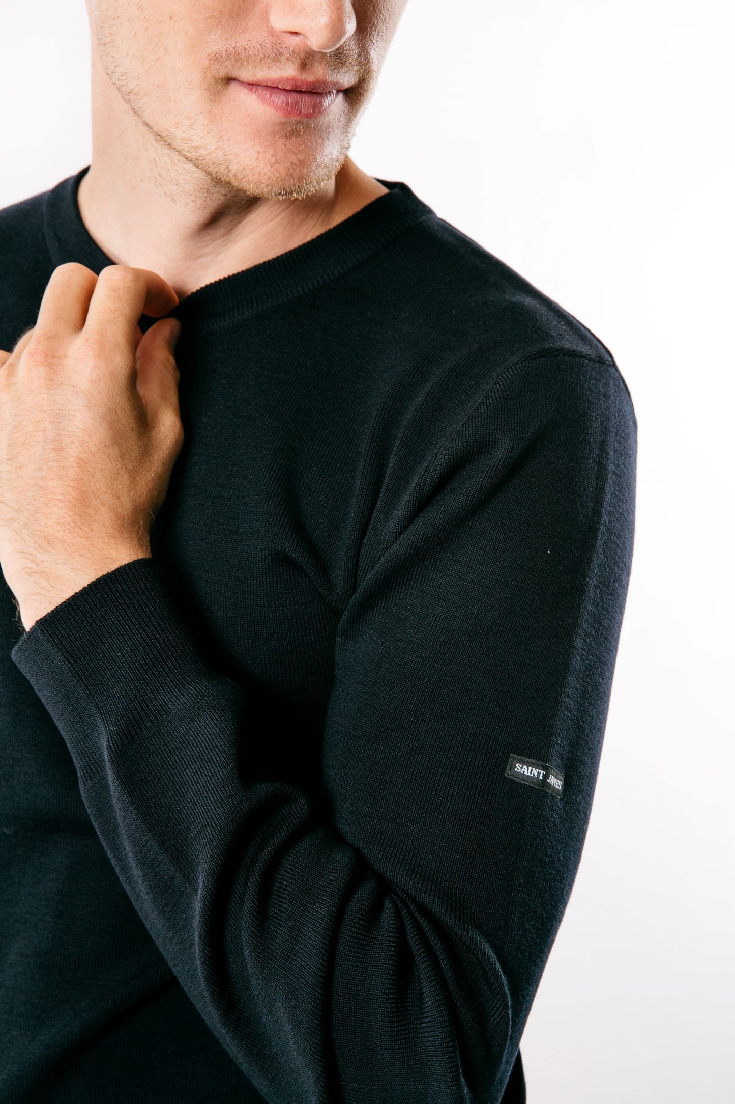Saint James Sweater In Regular Classic Fit. Cruiser   Chosen In A Navy Colour