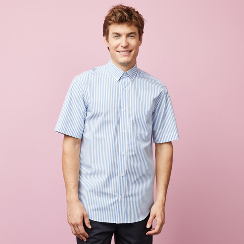 Eden Park Shirts -the "H Ble Chemisette R Stripe" - classic Oxford Shirt