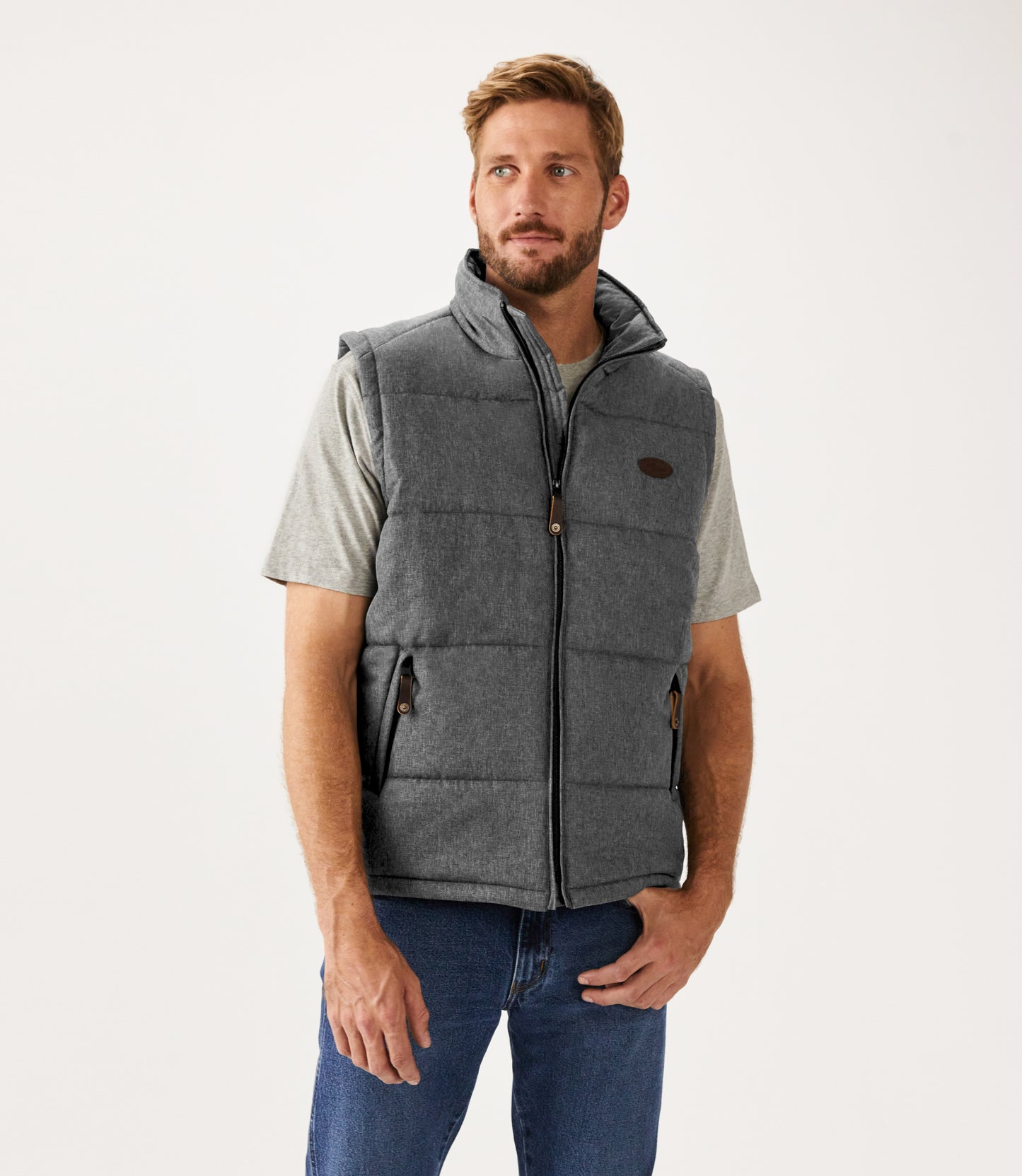 R.M. Williams, the Paterson Creek Vest in Charcoal