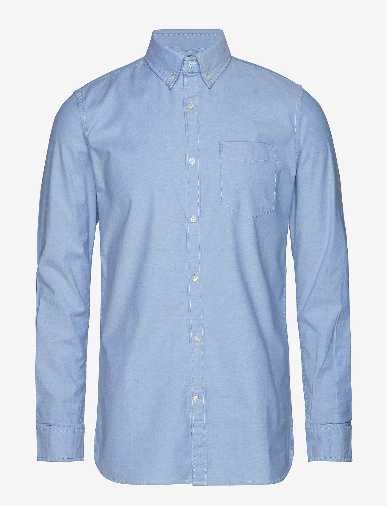 KNOWLEDGE ELDER LS oxford shirt - GOTS/Vegan 1235 Lapis Blue